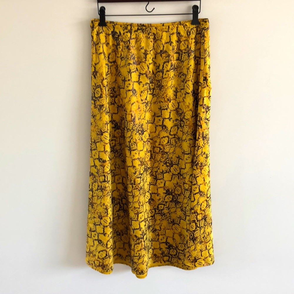High waist MIDI slip skirt